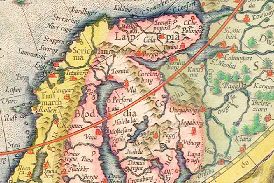 Старинная карта Карелии