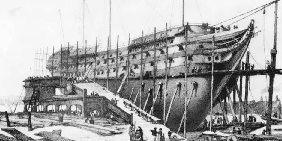 Строительсво первых кораблей в Петербурге